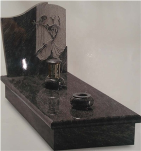 Shanxi Black Tombstone with Carving Headstone