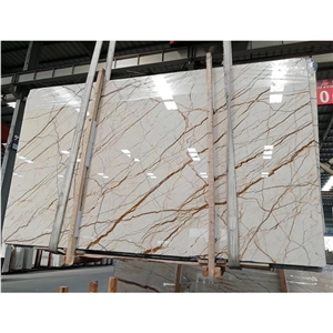 Sofitel Gold Marble Slabs for Wall Cladding