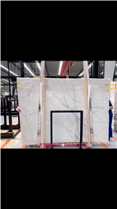 White Marble with Purple Lines for Floor and Wall