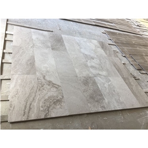 White Serpeggiante Marble Cross Cut Floor Tiles