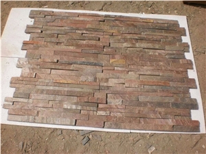 Copper Slate Ledger Stone Wall Panels
