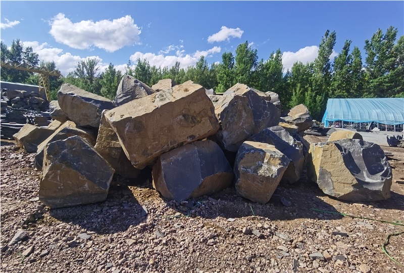 Mongolia Absolute Black Basalt Blocks Supplier