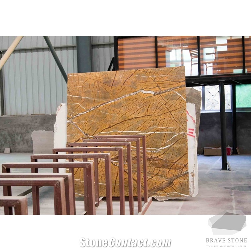 Rainforest Brown Marble Tiles and Slabs