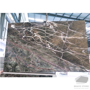 Rainforest Green Marble Tiles and Slabs