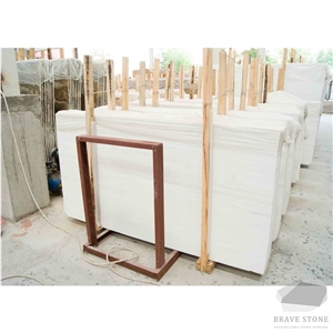 White Bianco Dolomite Marble Ties and Slabs