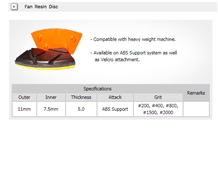 Fan Resin Disc for Heavy Weight Floor Grinding Machines