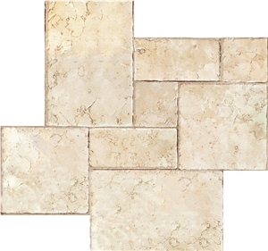 Tumbled French Pattern Limestone Floor Tiles