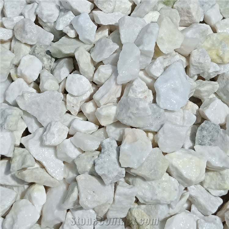 White Color Pebble Gravel Stone Gs-002