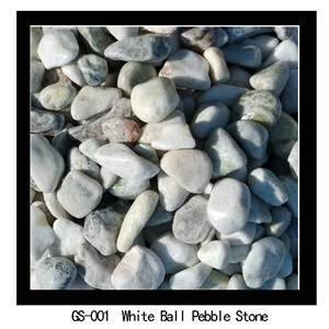 White with Little Jade Color Pebble Stone Gs-001