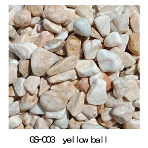 Yellow Color Pebble Ball Stone Gs-003