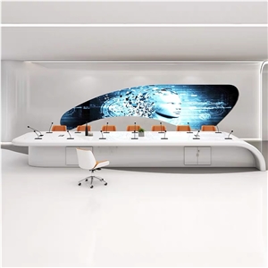 Modern Stone Conference Table Office Desk