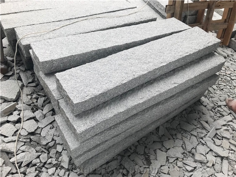 G603 Grey Granite Fine Pineappled Kerbstone