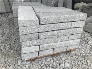 G603 Grey Granite Fine Pineappled Kerbstone