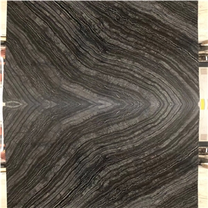 Black Silver Wave Marble Slabs Bookmatch
