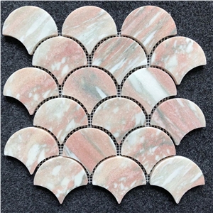 Circular Sector Type Marble Mosaic Tiles