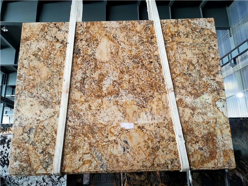 Import Brazil Gold Granite Gansaw Slab