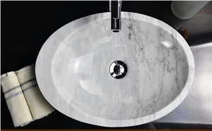 Italy Carrara White Marble Vanity Top Design