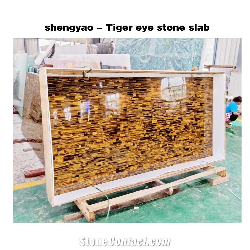 Laminated Wall Cladding Panels Tiger Eye Slab