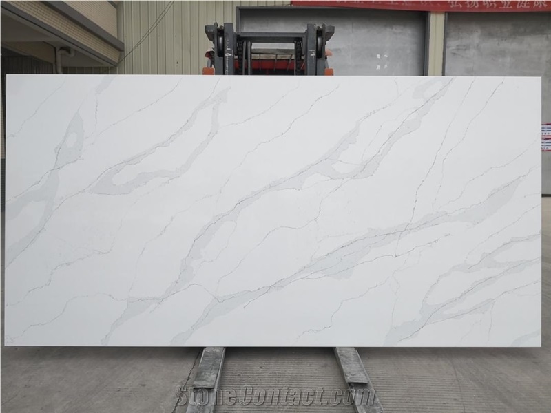 Crystal White Calacatta/ Carrara Quartz Stone