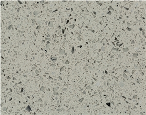 Elegant Light Grey Quartz Stone Slab