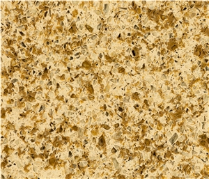 Golden Brown Multi Color Quartz Slabs