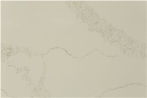 Ivory Color White Carrara Quartz Slab Zd-9031