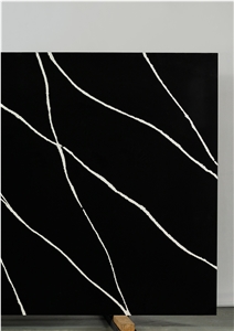 New Black Carrara Quartz Slabs