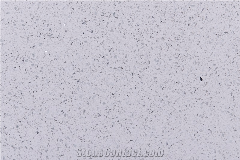 Zd-1211 Ash White Monochrome Quartz Stone Slab
