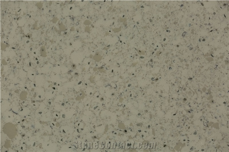 Zd-8487 Grey Small Pattern Quartz Stone Slab