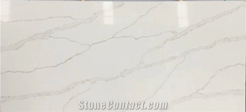 (Zd-9507) Sparking White Carrara Quartz Stone
