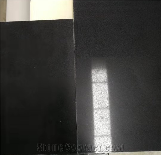 Zd Black Solid Colour Quartz Stone