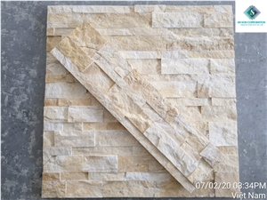 Yellow Marble Wall Panel Ledge Stone for Wall Decoration
