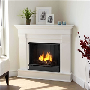 Artificial Marble Beige Colors Fireplace Factroy