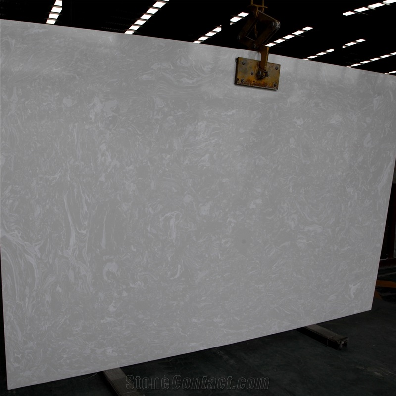 Artificial Stone Grey Marble Slab Tile for Vanity Top