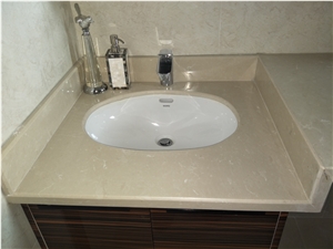 Beige Artificial Marble Stone Slab Solid Surface