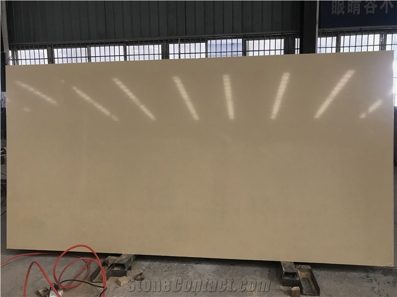 Beige Artificial Marble Stone Slab Solid Surface