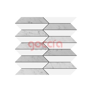 Picket Mosaic - Bianco Carrara & Bianco Dolomite