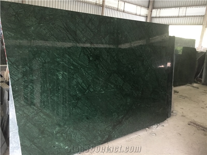 Verde Guatemala, Forest Green Marble Slabs