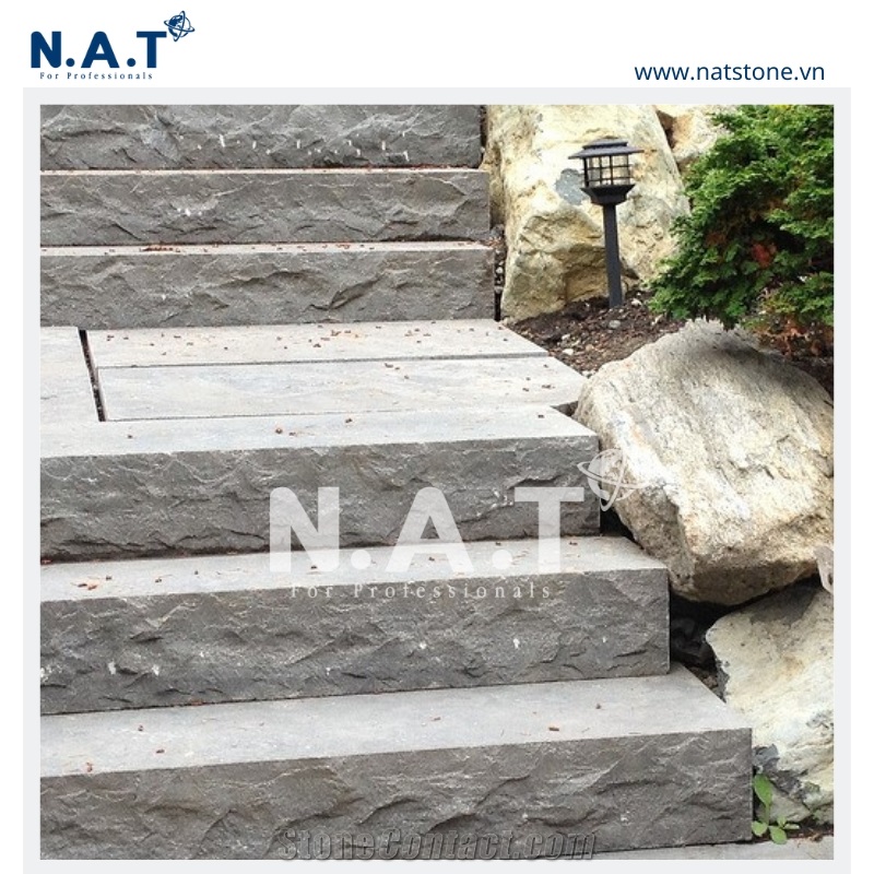 Vietnam Grey Basalt Stairs , Steps Outdoor