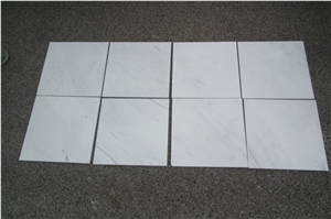 Ariston White Marble Sample Tile 30cm