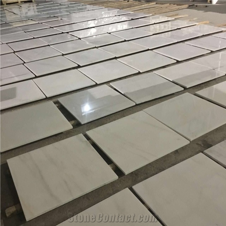 Ariston White Marble Slab Tile for Hotel Floor Design