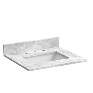 Bianco Carrara Marble Vanity Top / Bathroom Counterptop Hotel Design
