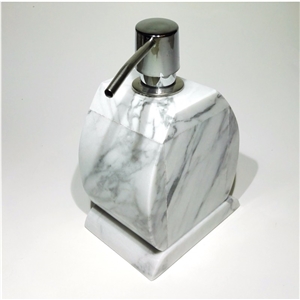 Bianco Carrara Vento Marble Bathroom Dispenser