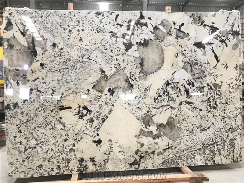 Bianco Typhoon Granite Tile, Luxury Kitchen Slab