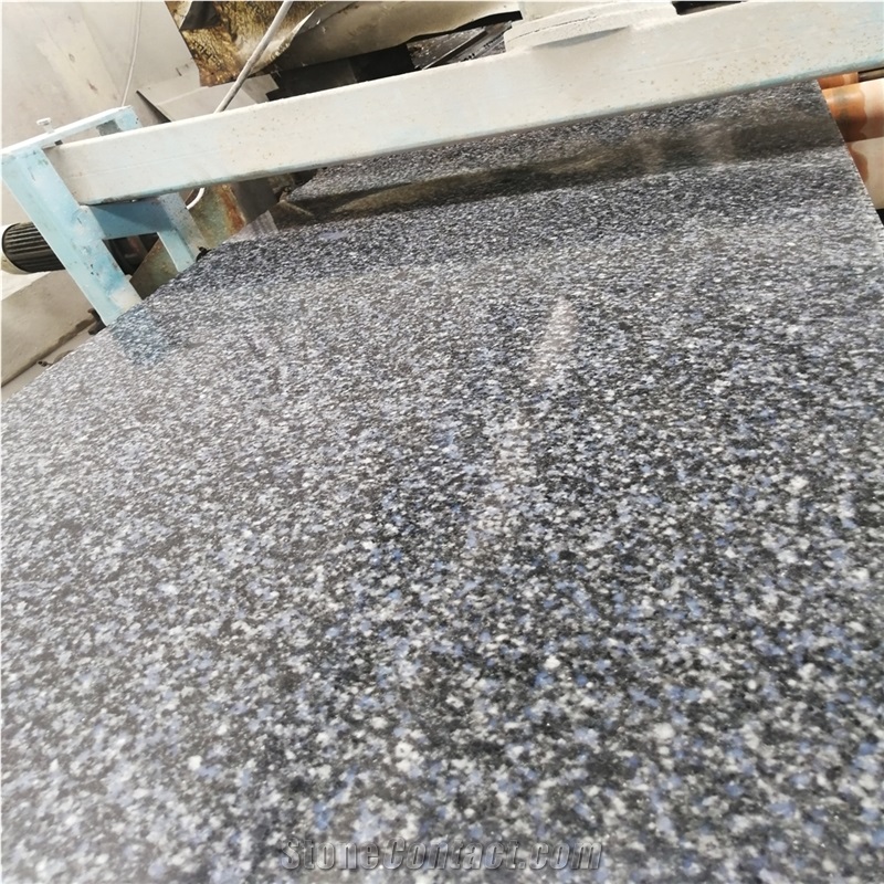 Blue Grain Granite Honed Tile, Floor Stepping
