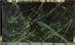 Brazil Snow Forest Green Marble Wall Slab Bookmatch