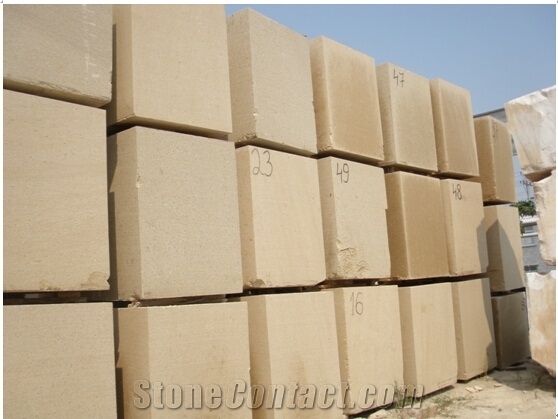 China Yellow Limestone Panel Honed Tile Villa Wall Cladding