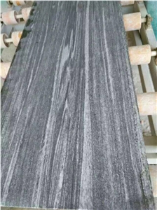 Grey Wooden Vein Granite Flamed Tile, Floor Paving