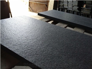 Honed China New Shanxi Absolute Black Granite Tile