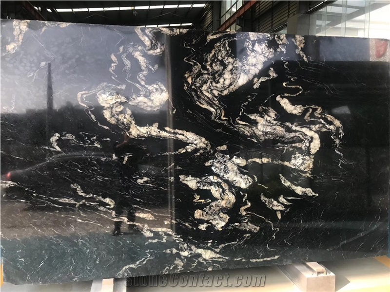 Matrix Titanium Granite Slab/ Golden River Viper